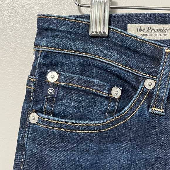 AG The Premiere Skinny Straight Dark Wash Low Rise Jeans - Picture 6 of 12